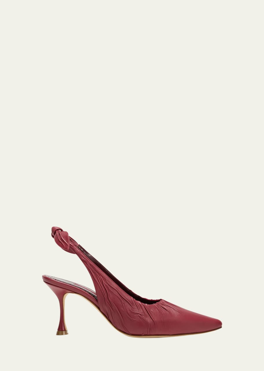 Image 1 of 1: Pelagalo Gala Ruched Bow Slingback Pumps
