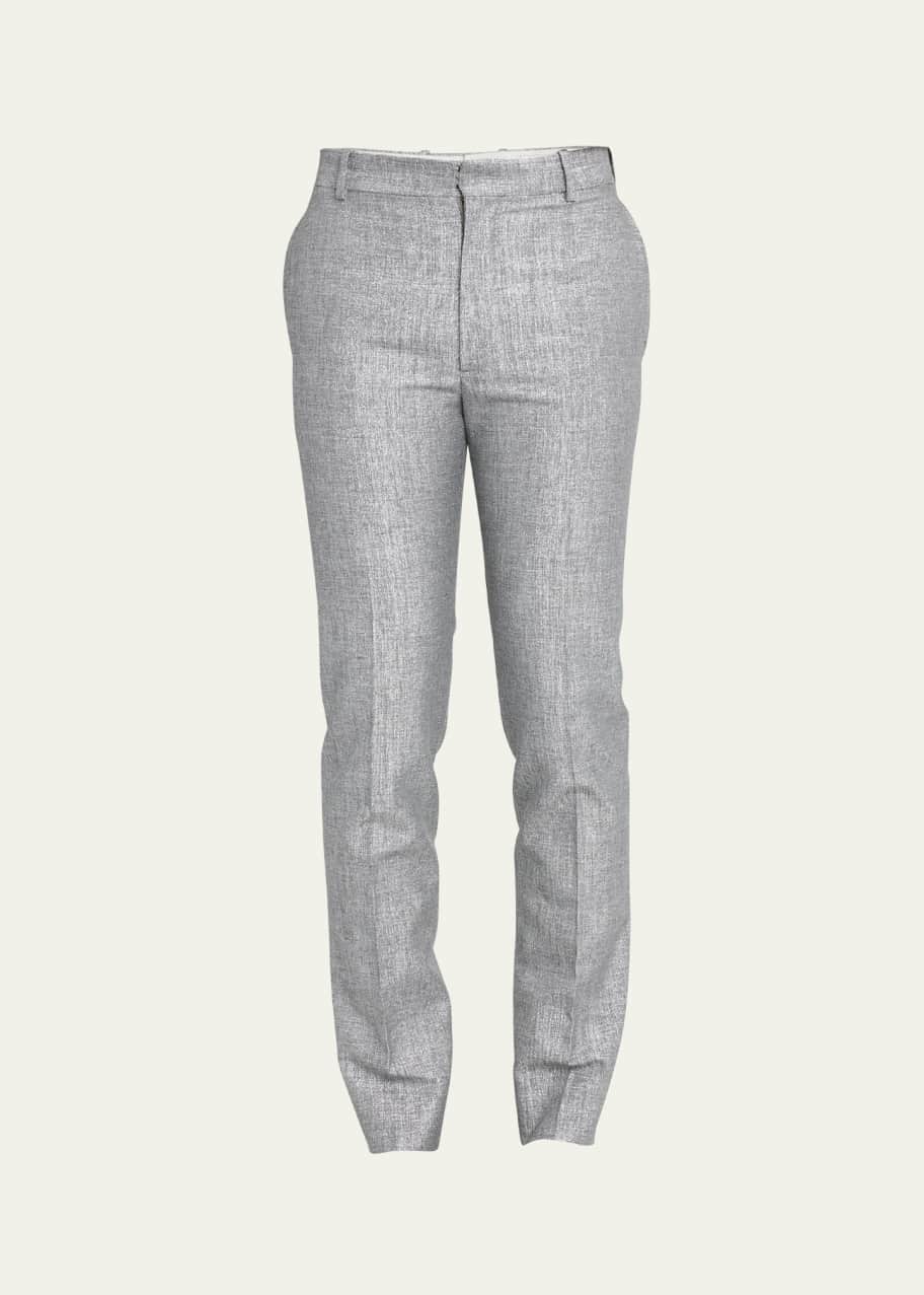 Image 1 of 1: Men's Metallic Cigarette Trousers