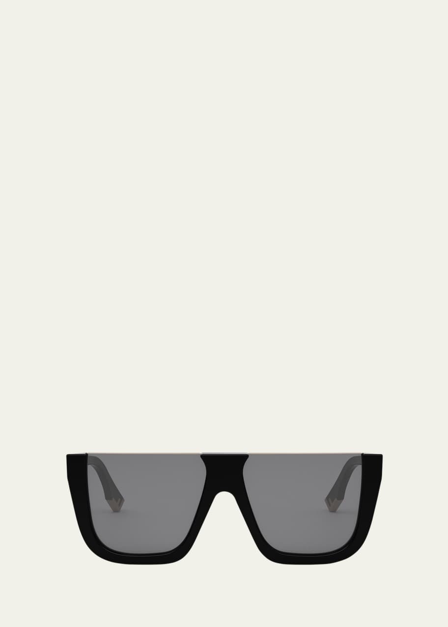 Fendi Flat-Top Logo Acetate Square Sunglasses - Bergdorf Goodman