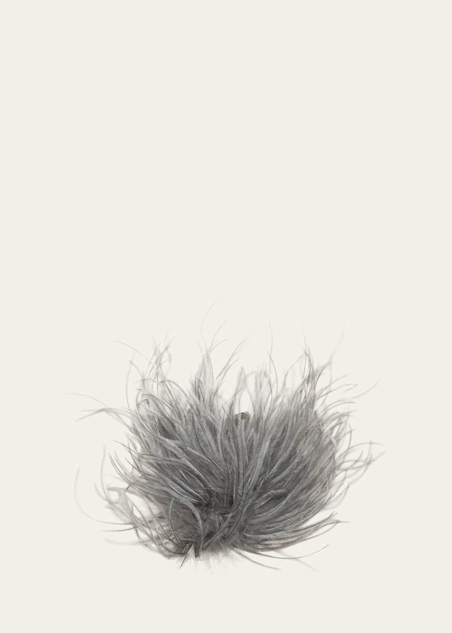 INDRESS Meryl Ostrich Feather Brooch - Bergdorf Goodman
