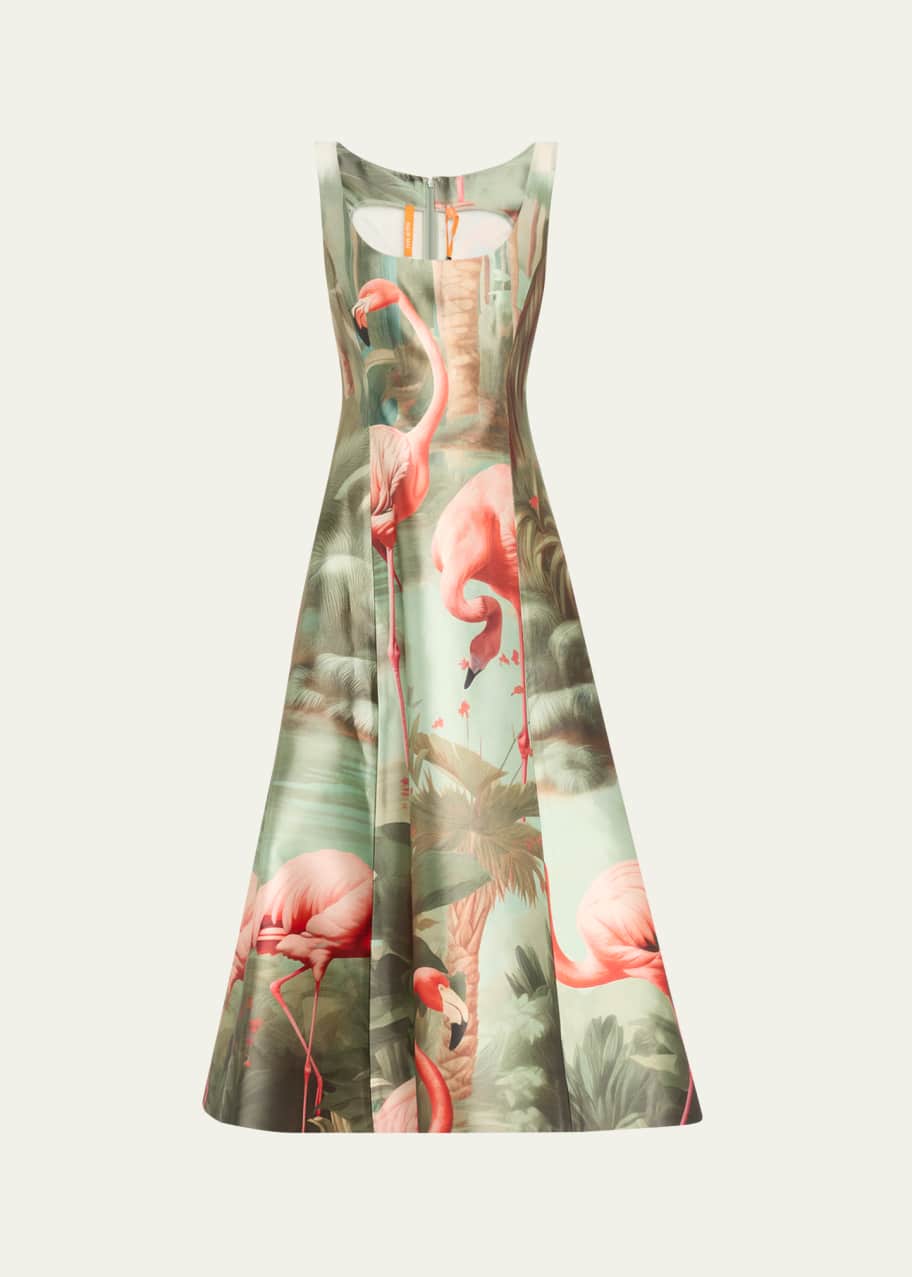 knee length dresses for ladies Aubrey Appliqué Shirt Midi Dress