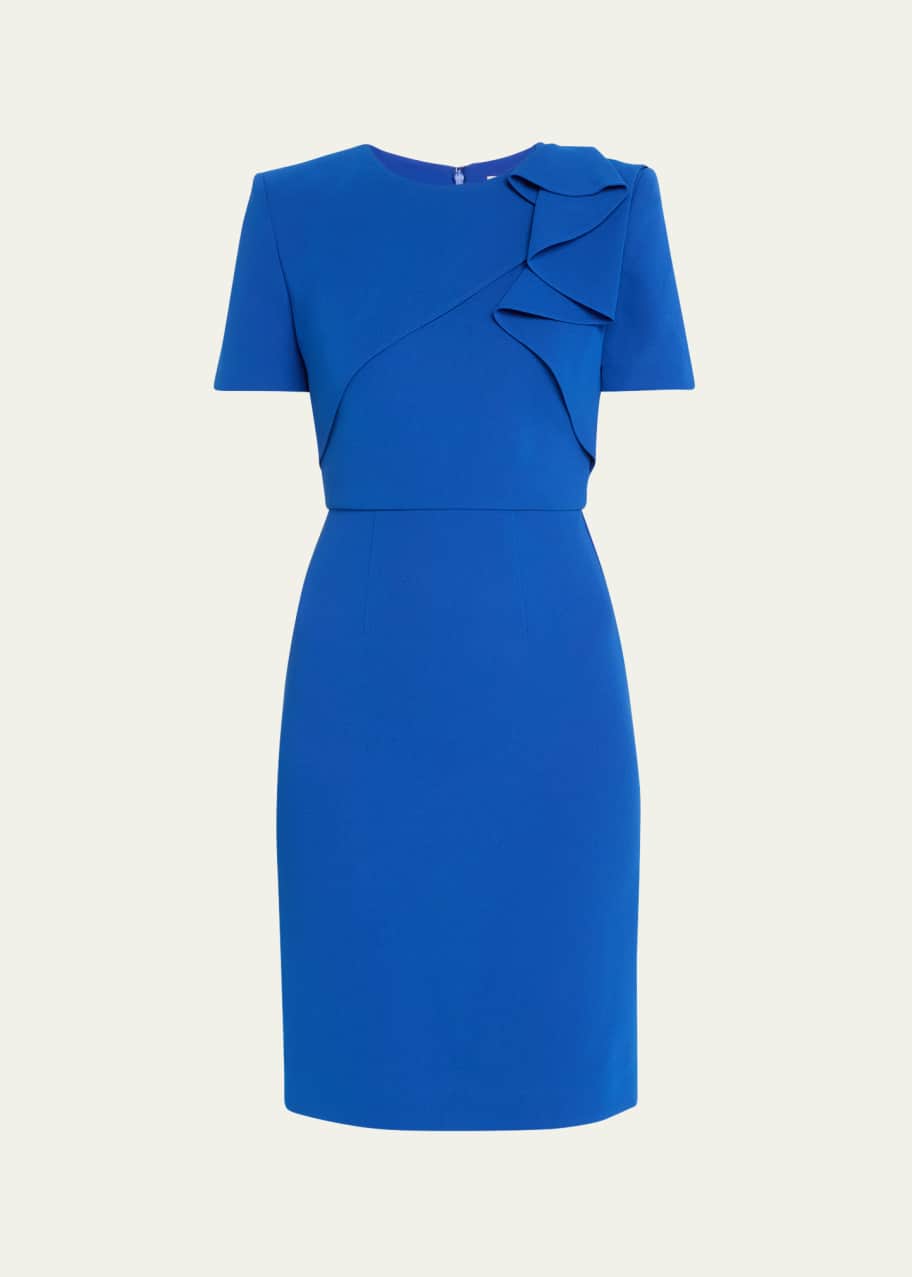 roland mouret cady midi dress Roland Mouret Drape-Detail Cady Midi Dress in Green - Kate Middleton Dresses