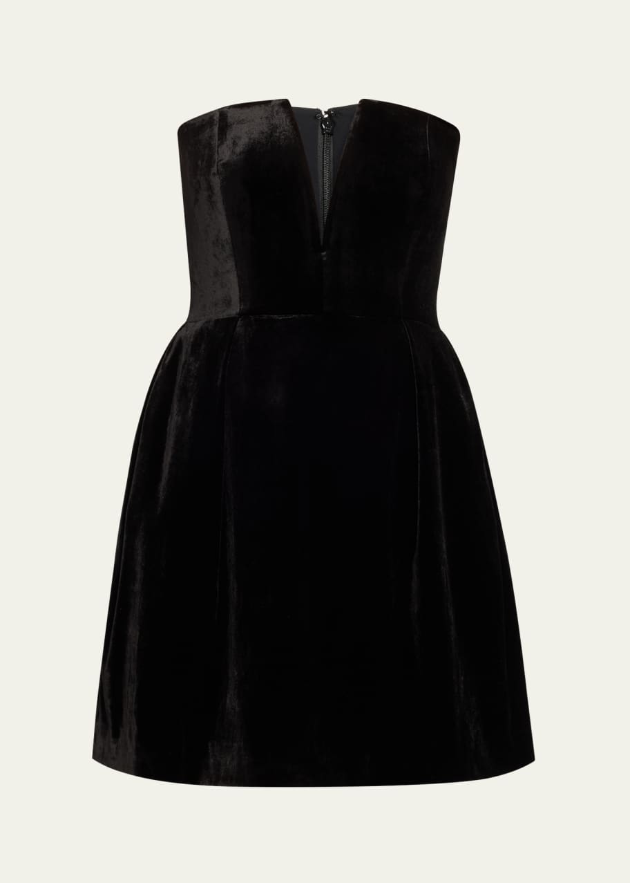 Roland Mouret Strapless Velvet Mini Dress - Bergdorf Goodman