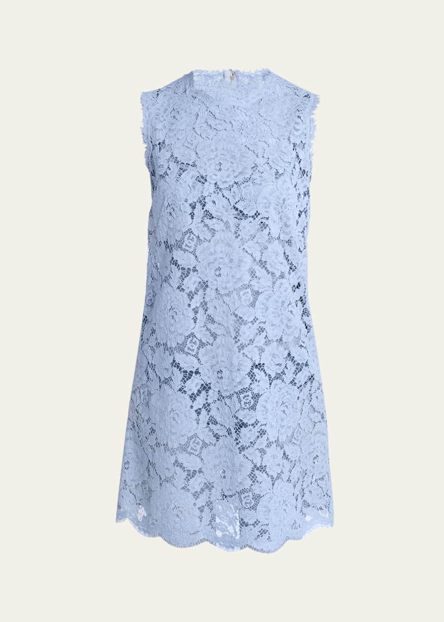 Image 1 of 1: Floral Guipure Lace Mini Dress