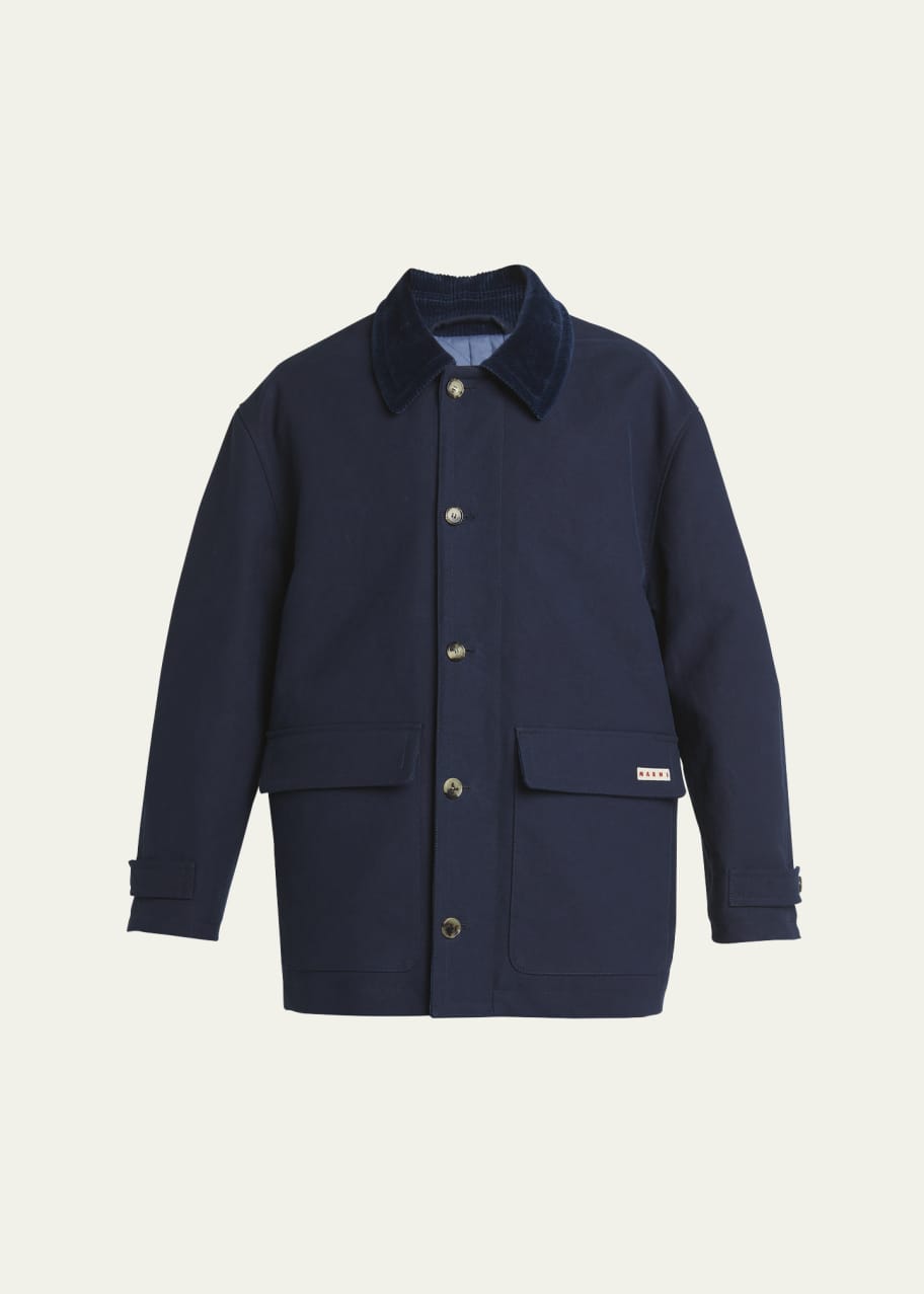 【破格値下げ】 Cotton Men's Marni Moleskin Jacket Chore Padded Light ミリタリージャケット