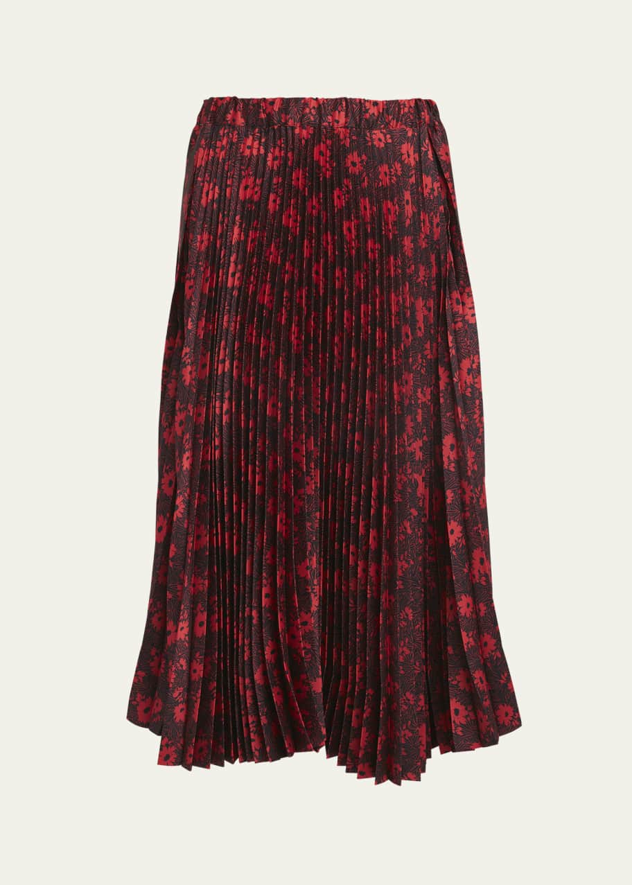 Image 1 of 1: Ink Jet Print Pleated Skirt