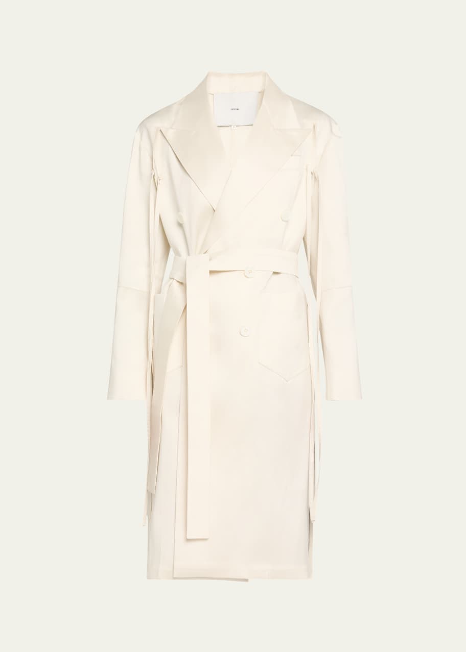Image 1 of 1: Geisha Double-Breasted Belted Silk Jacket