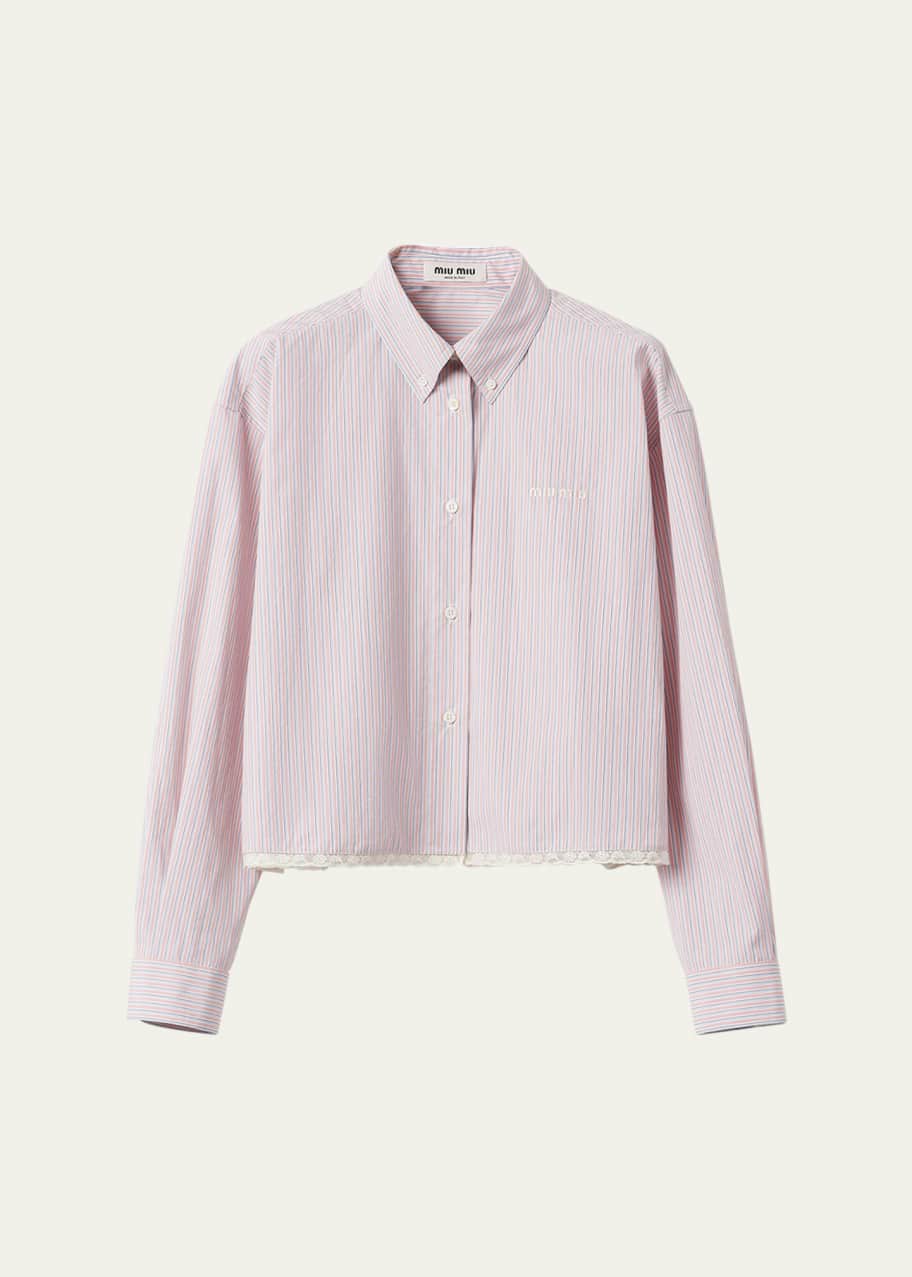 miu miu プリーツトップス Cropped V Neck Sweater | MIU MIU | elysewalker