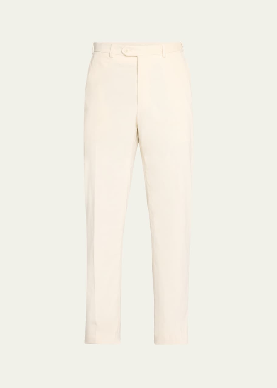 Image 1 of 1: Men's Micro-Corduroy Flat Front Pants