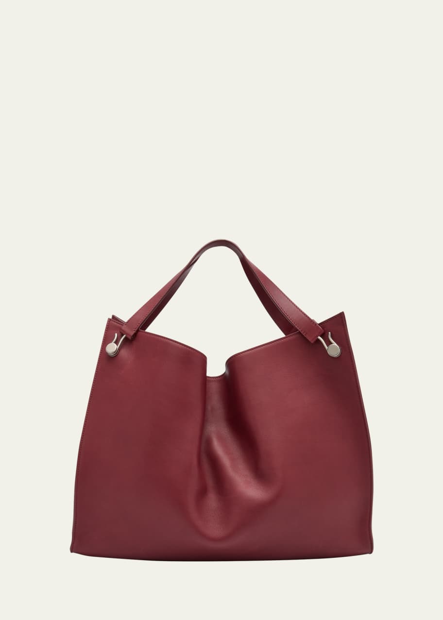 THE ROW Alexiaレザーバッグ THE ROW Polished Saddle Calfskin Small Alexia Bag Black