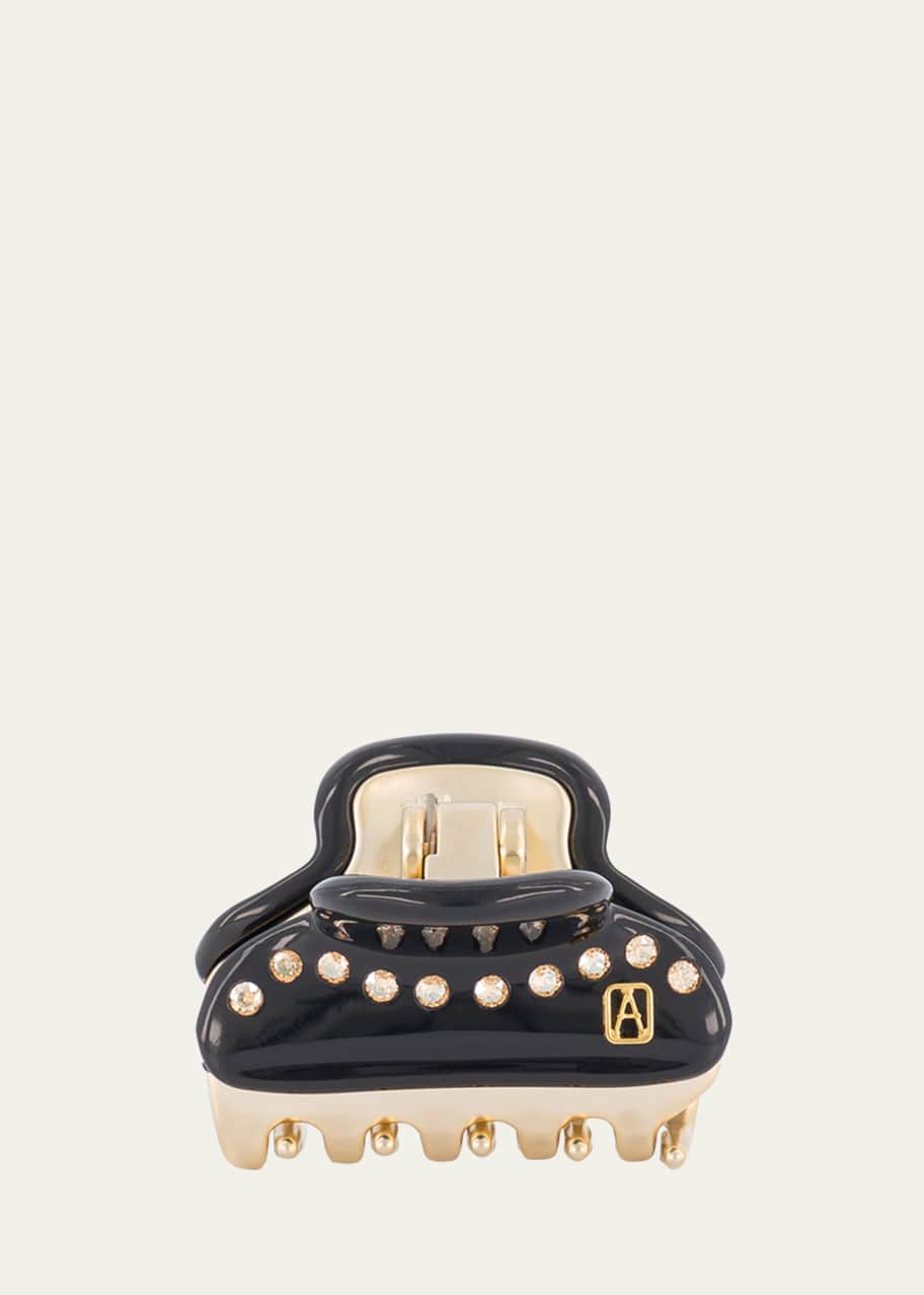 予約販売 de Alexandre Paris Clip Claw Acetate Black Crystal ヘアアクセサリー