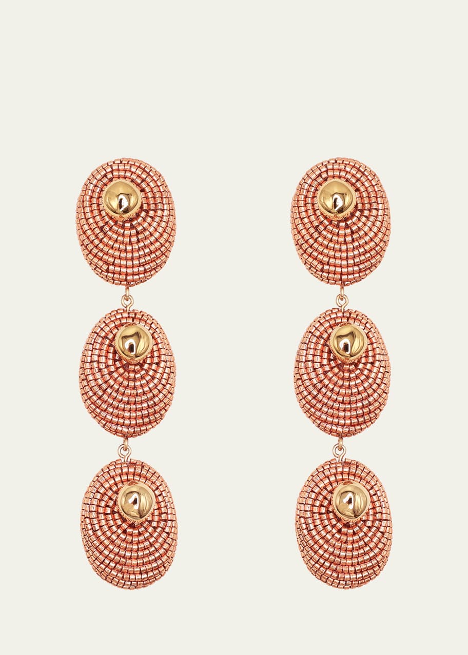 Image 1 of 1: Vis Beaded Drop Earrings