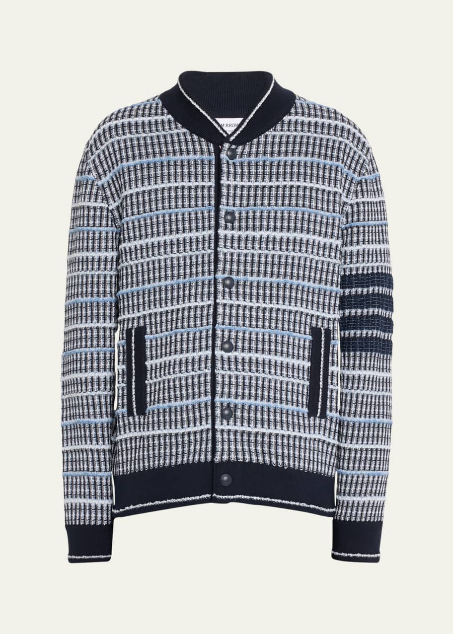 Image 1 of 1: Men's Tweed Bomber Jacket