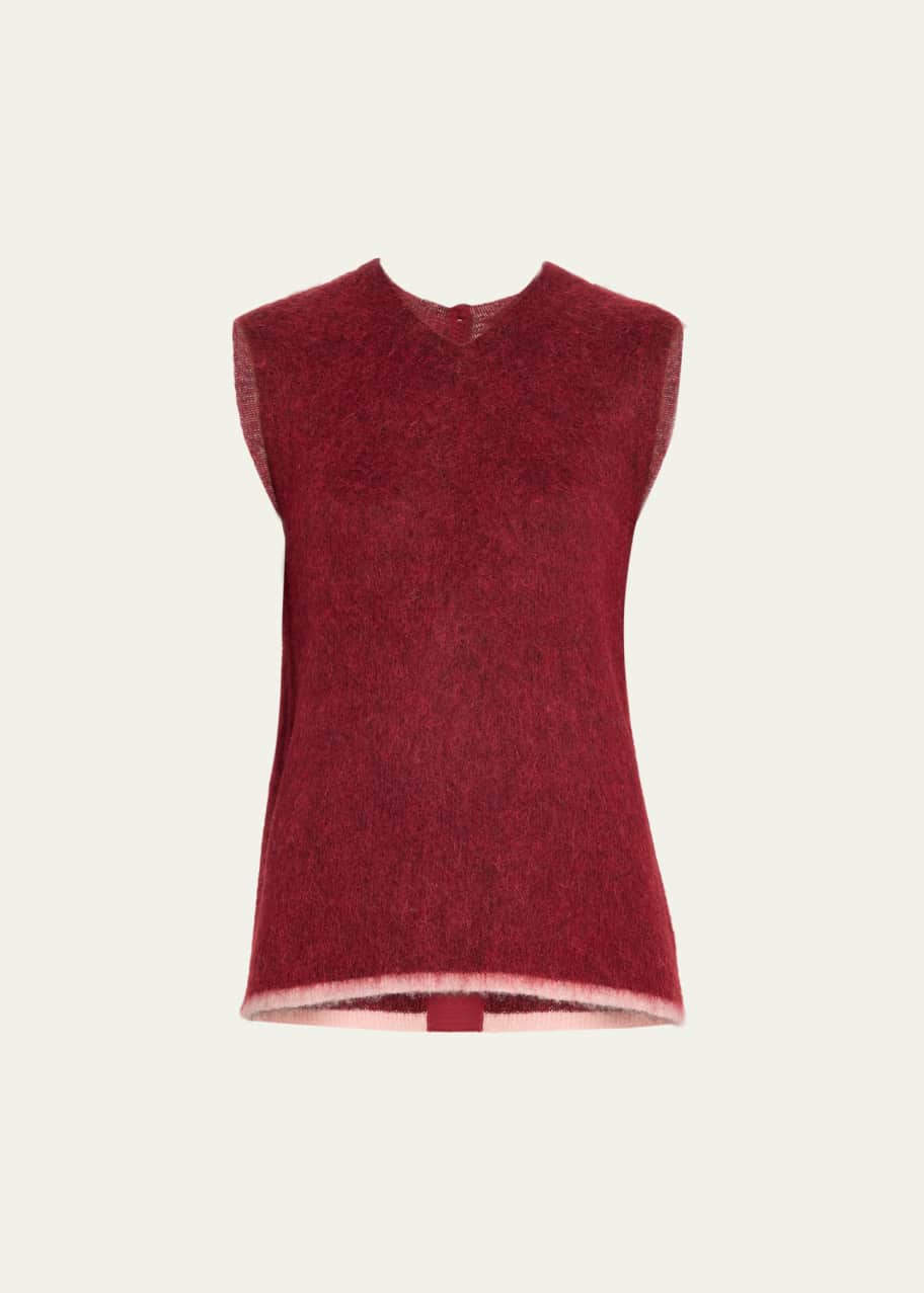 Image 1 of 1: Yasemin Open-Back Brushed Alpaca Vest