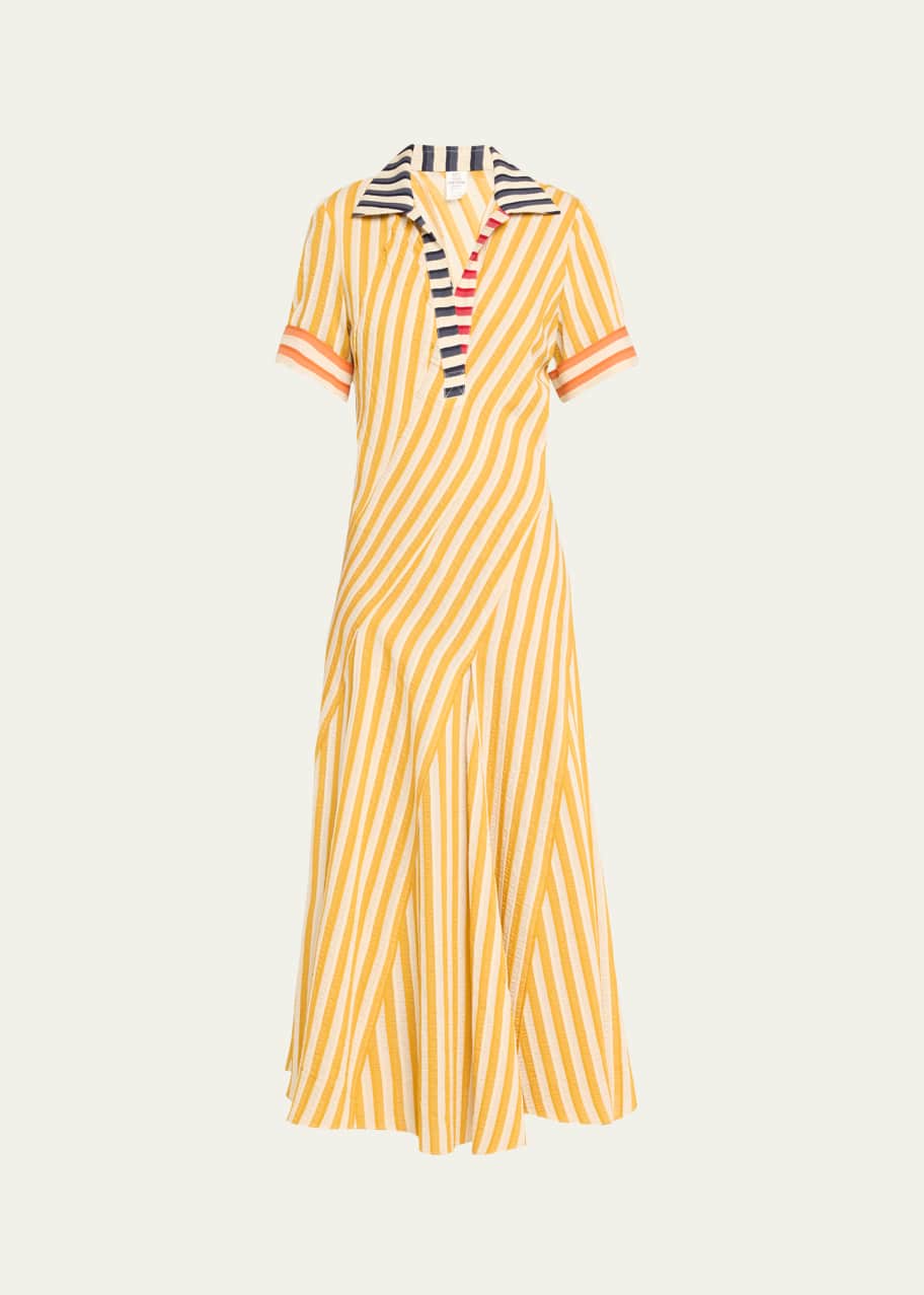 Image 1 of 1: Plot Twist Multi-Striped Polo Dress