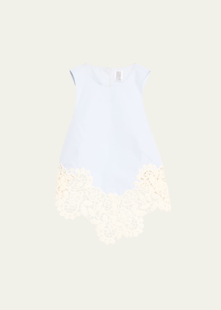 Image 1 of 1: Scallop Lace High-Low Tank Top