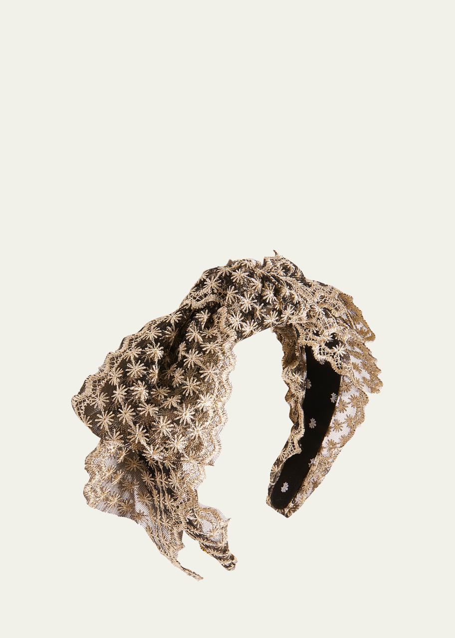 Lele Sadoughi Shirley Lace Ribbon Headband - Bergdorf Goodman display picture 2