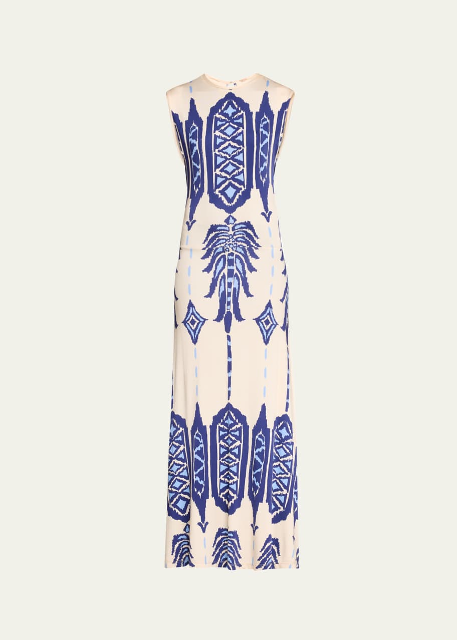 Image 1 of 1: Cardinal Direction Printed Jersey Dress