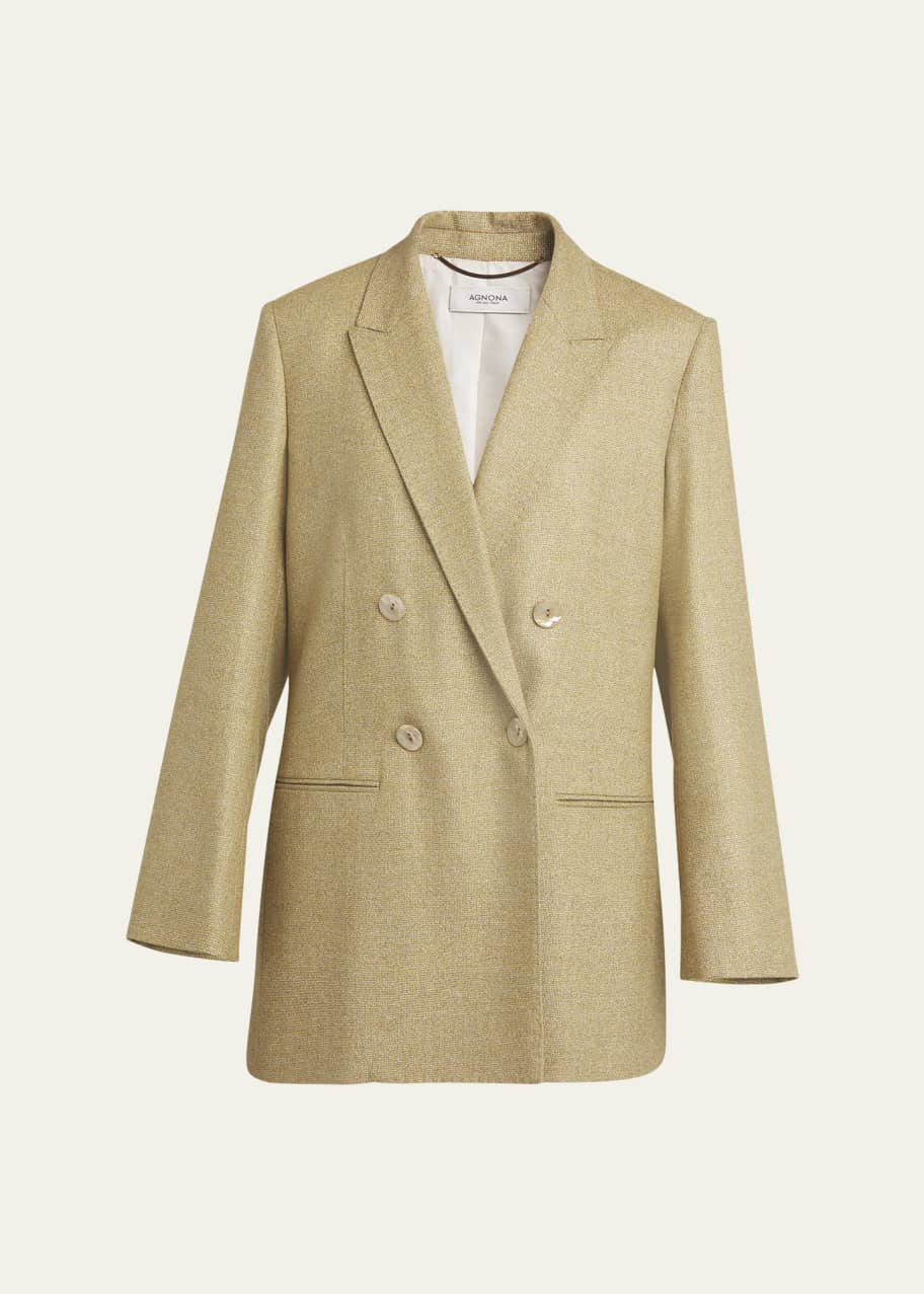 Image 1 of 1: Long Double Breasted Wool Jacket