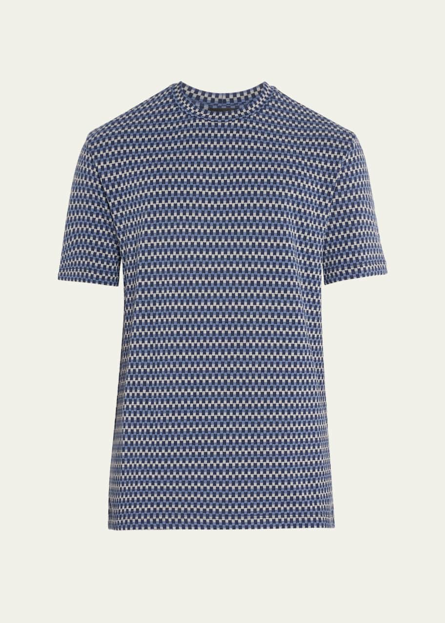 Image 1 of 1: Men's Jacquard Interlock Texture T-Shirt
