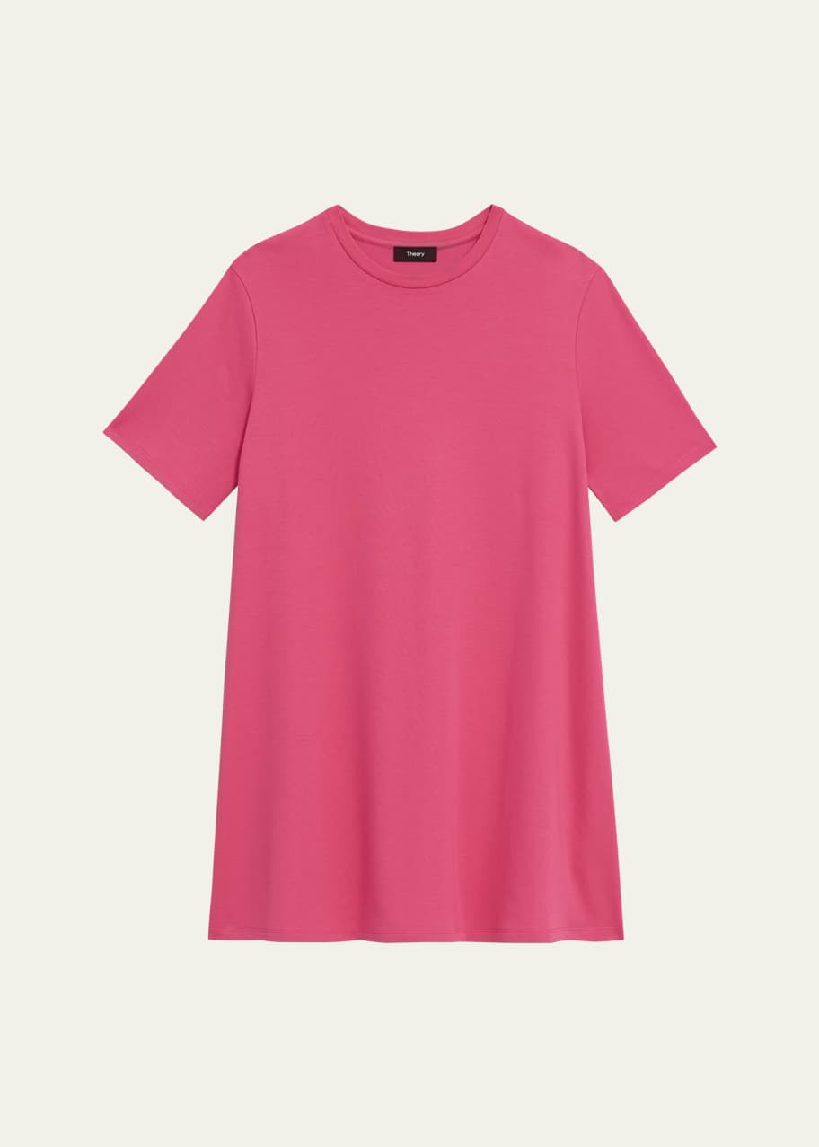 Theory Oversized Cotton Tee Mini Dress - Bergdorf Goodman