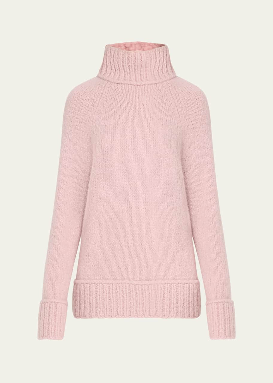 Image 1 of 1: Oversized Turtleneck Cashmere Sweater