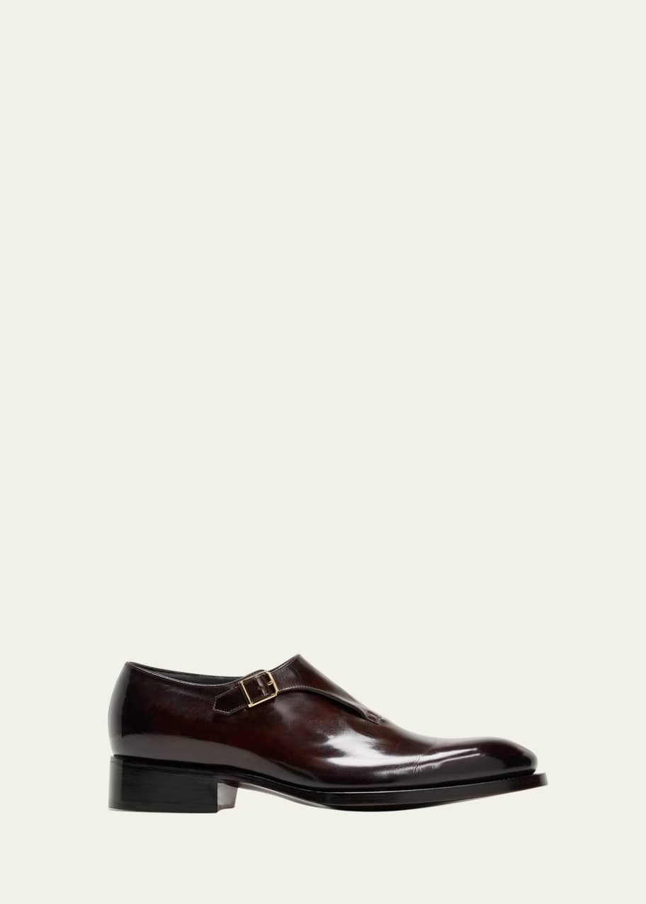 Image 1 of 1: Men's Geoffrey Limited Edition Single-Monk Strap Loafers