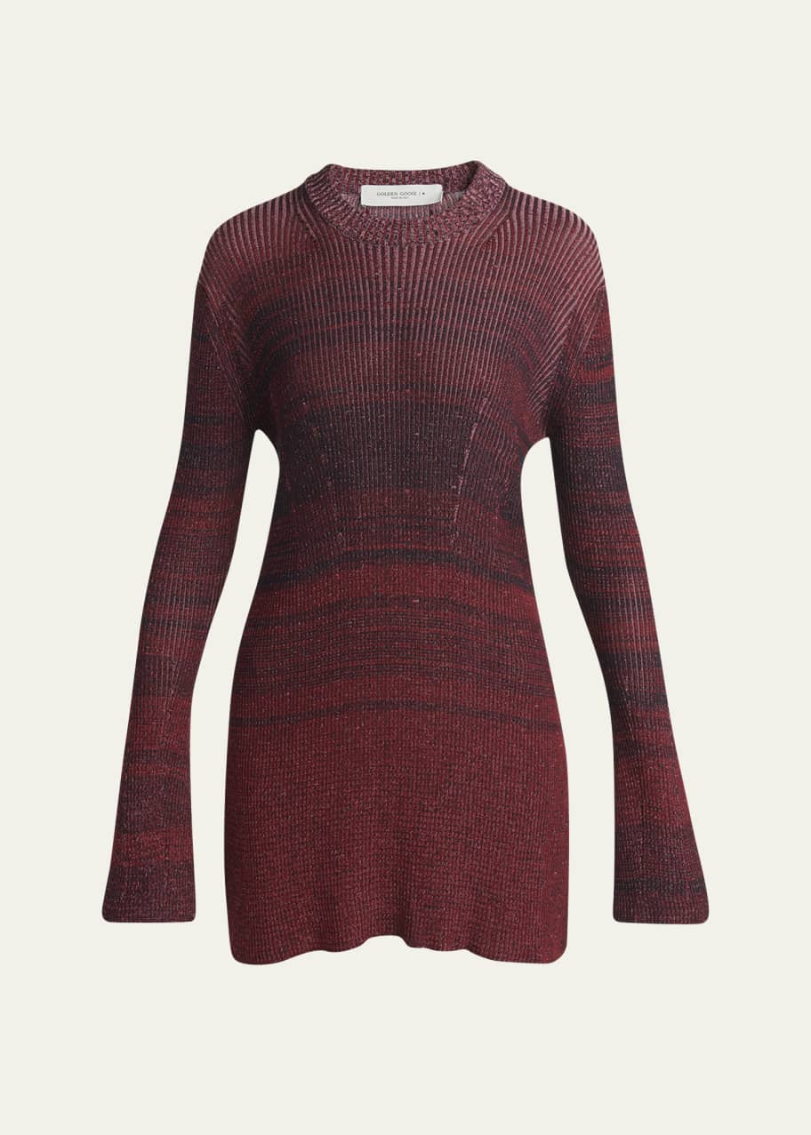 Golden Goose Journey Long-Sleeve Rib Knit Mini Dress - Bergdorf Goodman