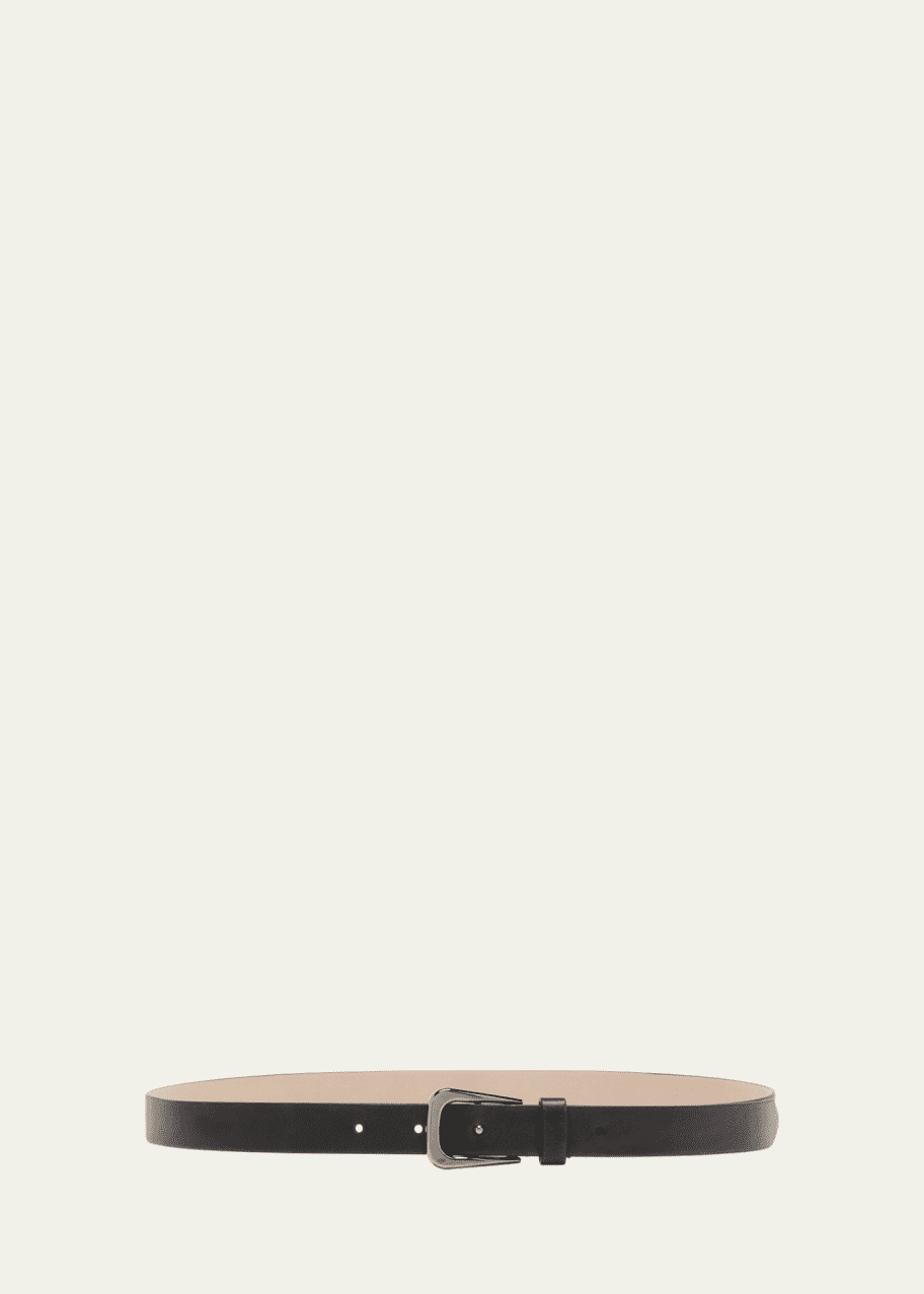 Image 1 of 1: Skinny Leather Belt