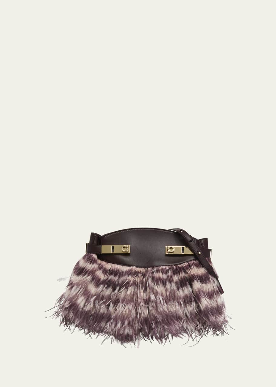 Image 1 of 1: Hug Small Feathers Pouch Clutch Bag
