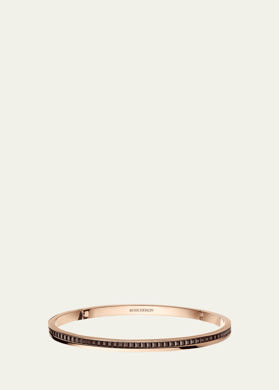 Image 1 of 1: Quatre Classique 18K Gold Bracelet with Brown PVD