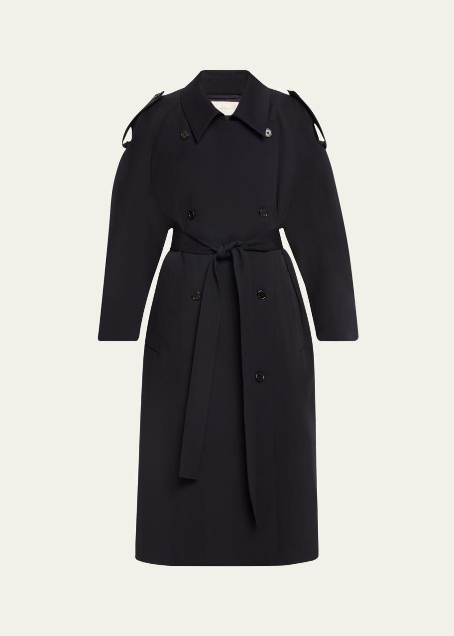 THE ROW Denver Belted Wool Trench Coat - Bergdorf Goodman
