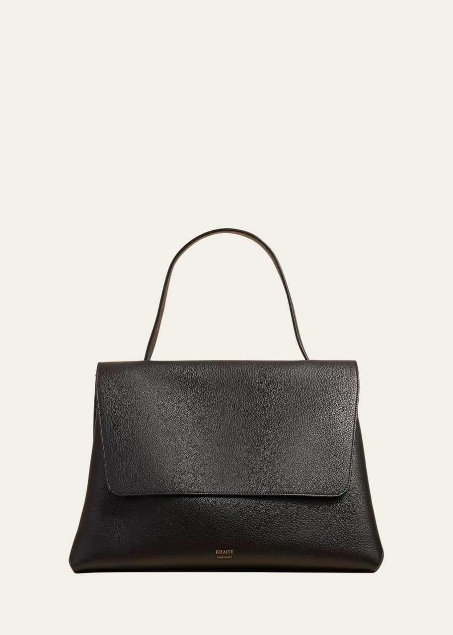 Khaite Lia Large Pebbled Leather Top-Handle Bag Bergdorf Goodman
