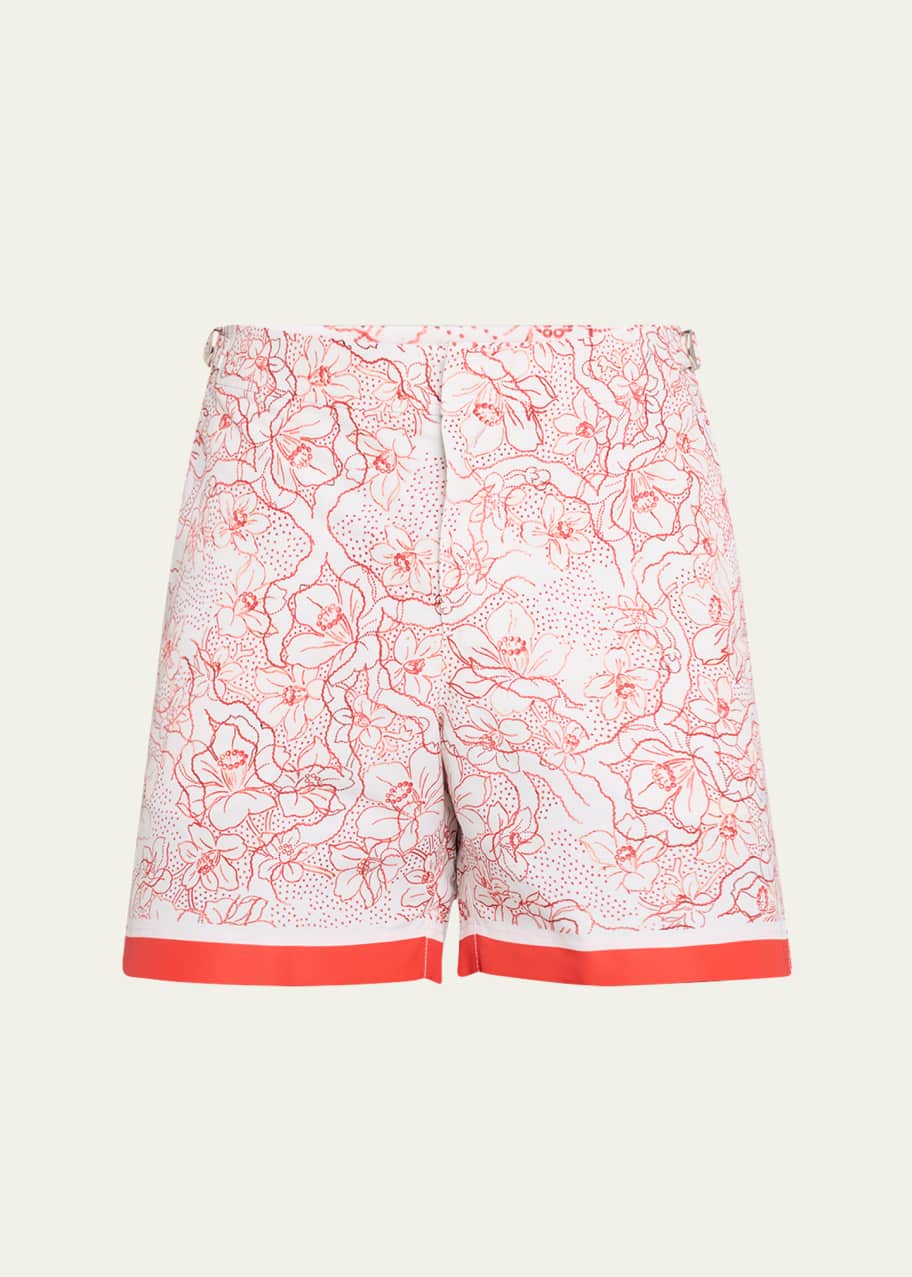 Image 1 of 1: Men's Foral Nouveau Bulldog Swim Shorts