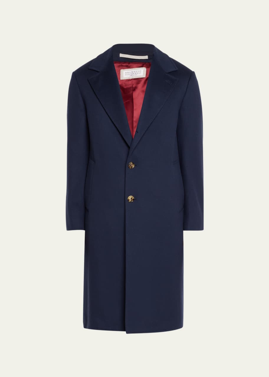 Image 1 of 1: Men's Cashmere Vicuna Long Coat