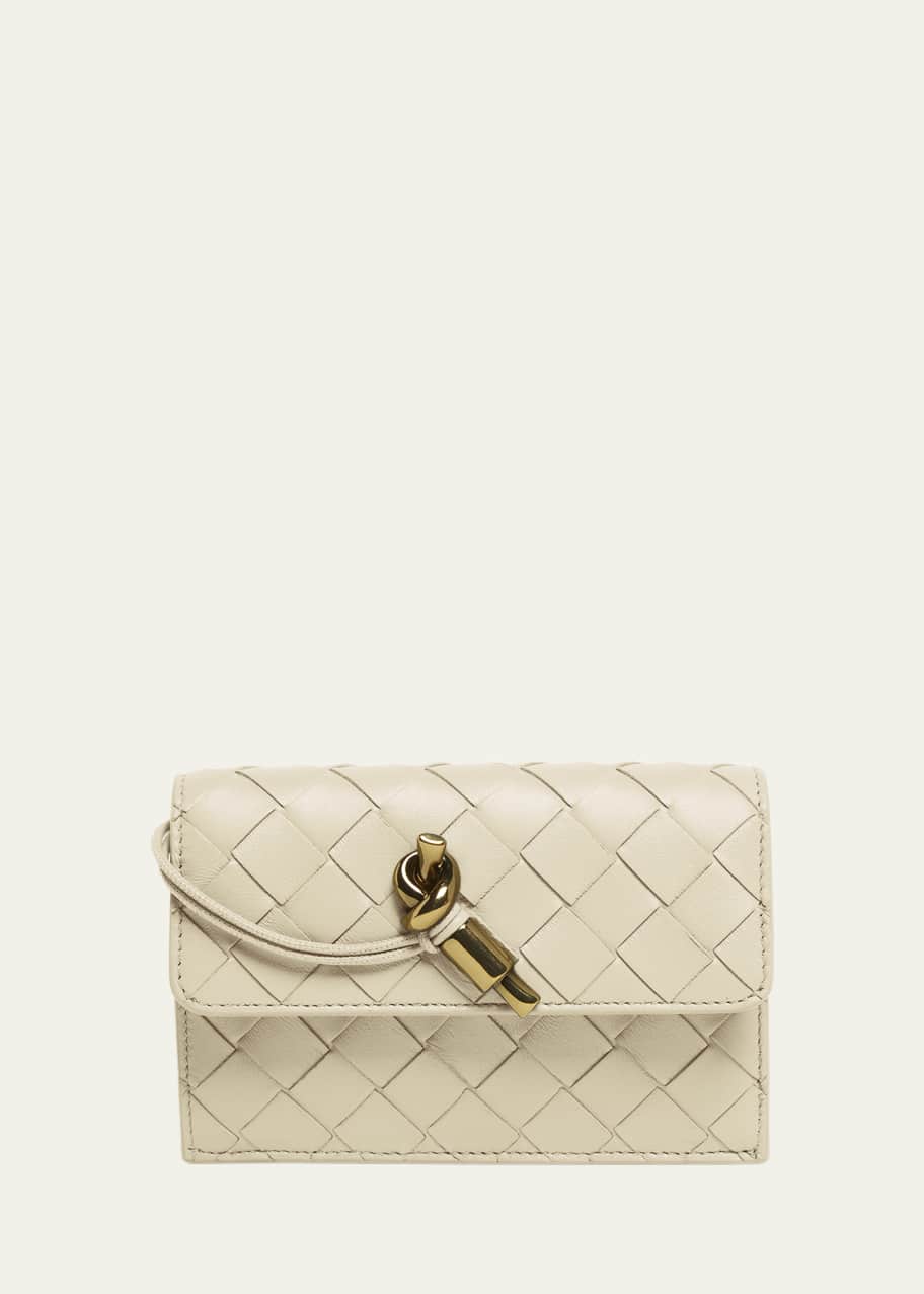 カードケース・名刺入れ BOTTEGA VENETA ANDIAMO LEATHER CARD CASE Bottega Veneta Men's Portacard Woven Leather Card Case