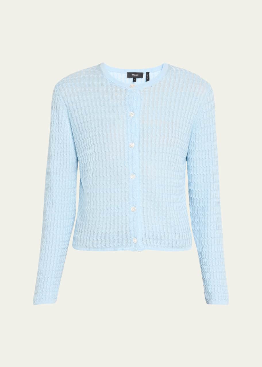 Theory Neo Sag Harbor Linen-Blend Cable-Knit Sweater - Bergdorf