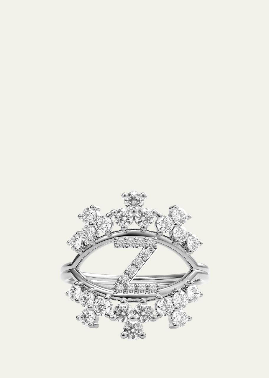 TOUTI BO Sara 18K White Gold Diamond Ring, Letter Z - Bergdorf Goodman