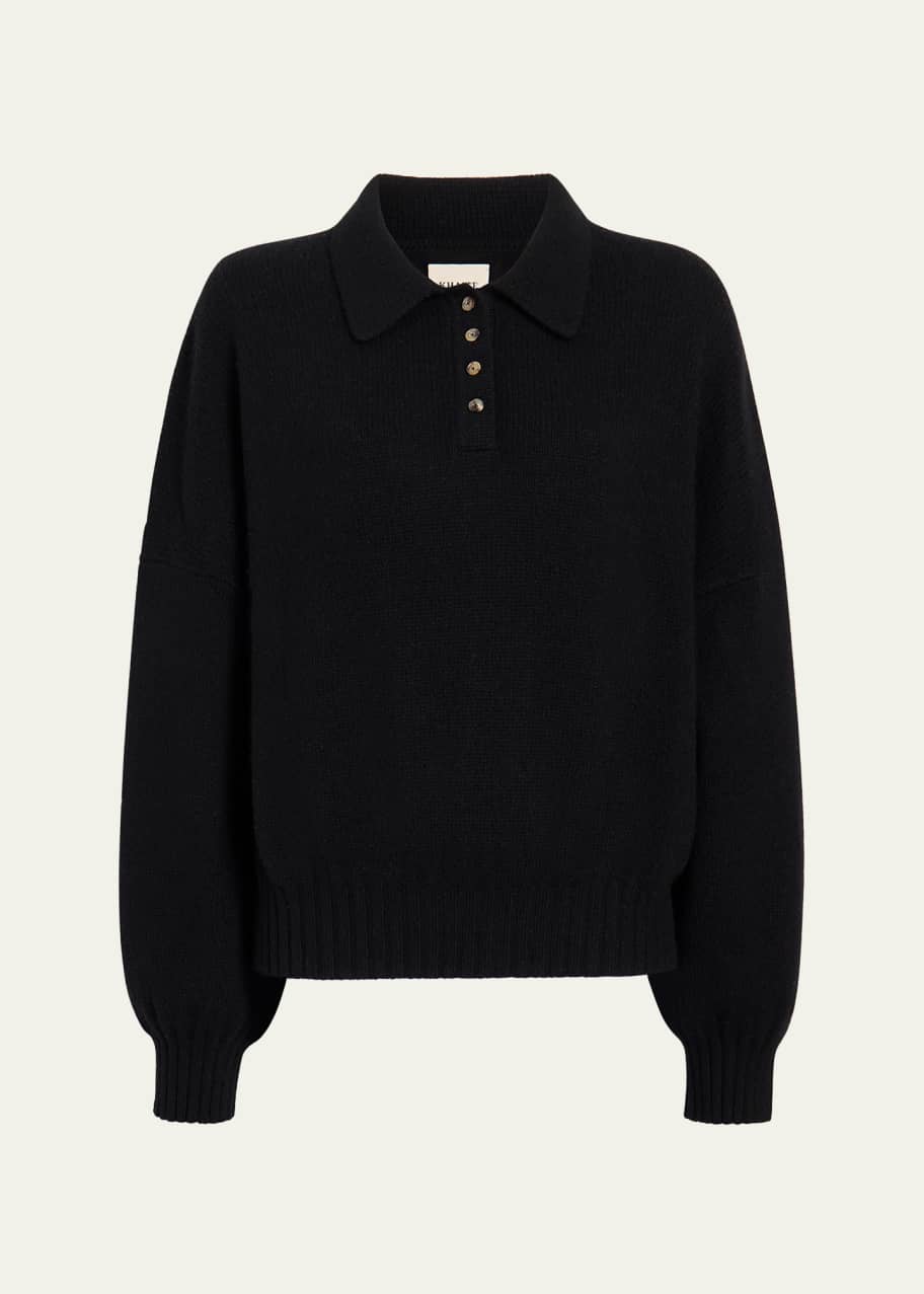 Image 1 of 1: Rene Polo Cashmere Sweater