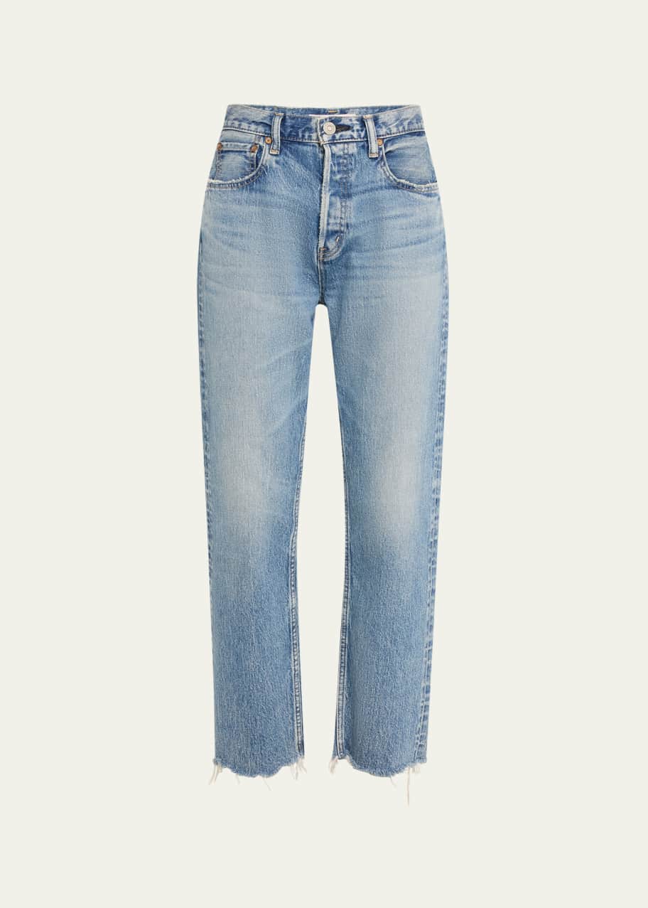 Image 1 of 1: Mabel Wide Straight Cropped Jeans