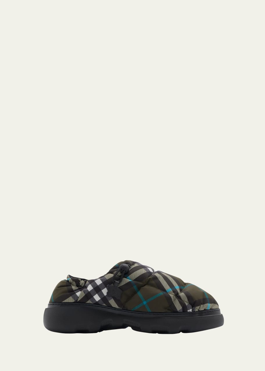 Image 1 of 1: Men's Pillow Low Quilted Check Mules