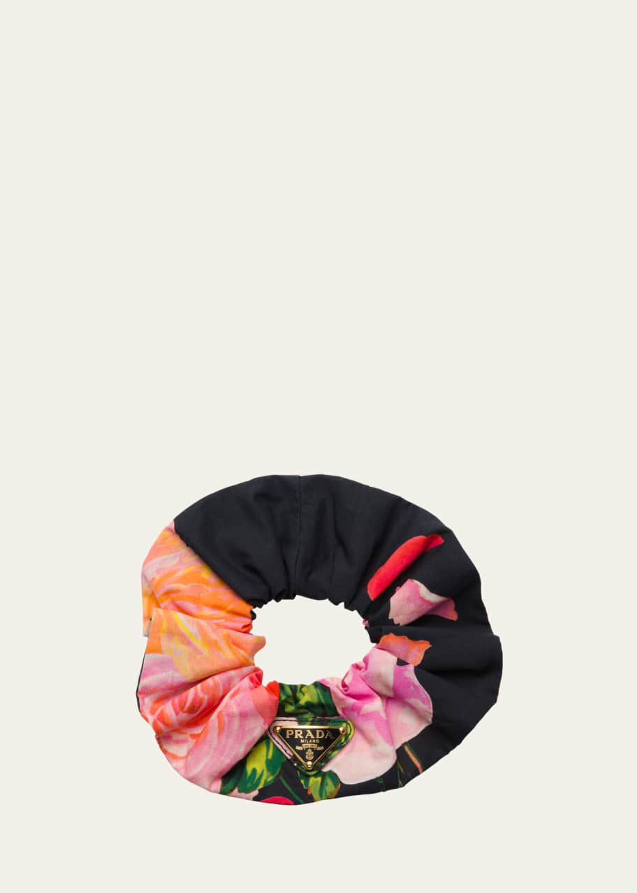 Image 1 of 1: Floral Re-Nylon Scrunchie