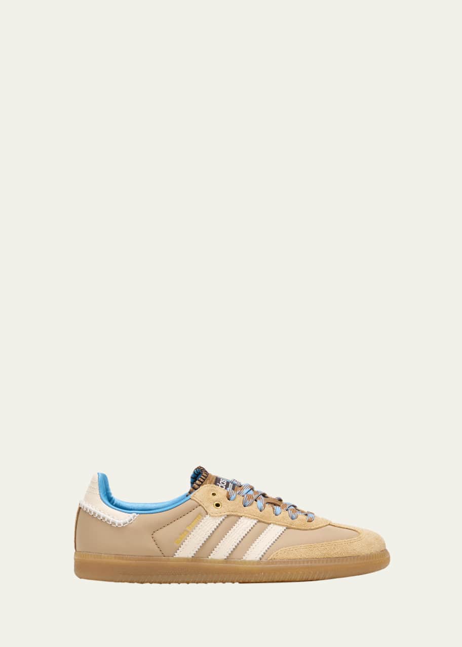 adidas gazelle silver green womens Wales Bonner x adidas WB Samba Millennium Wonder White / Raw Desert / Crew Green Size: 6.5 main image 0