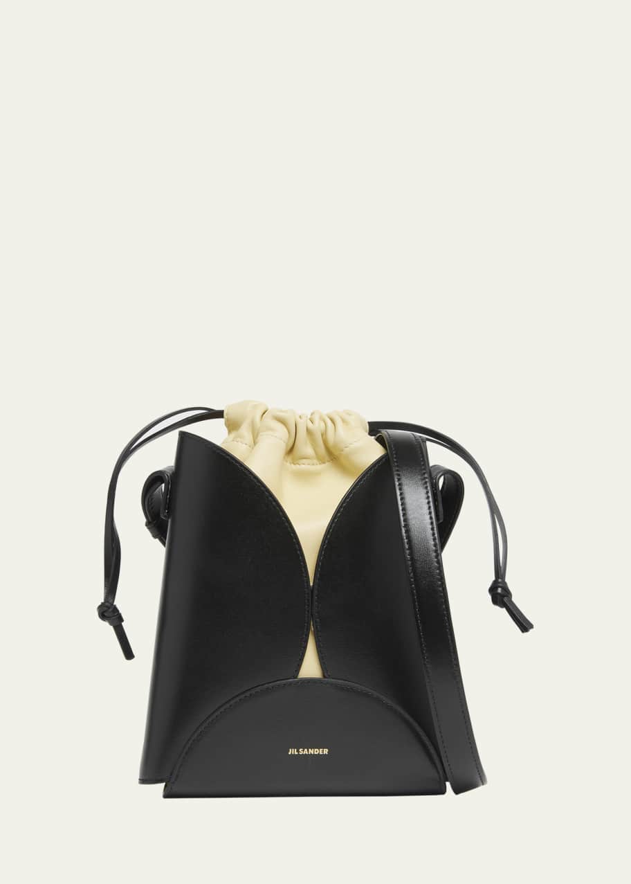Image 1 of 1: Ellipse Drawstring Calfskin Crossbody Bag