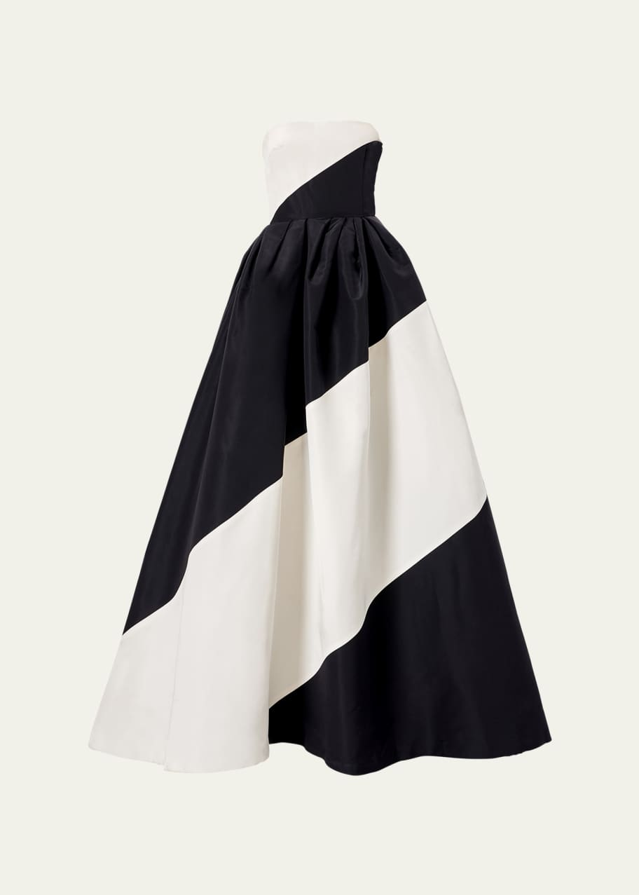 Carolina Herrera Strapless Colorblock Stripe Ball Gown - Bergdorf Goodman