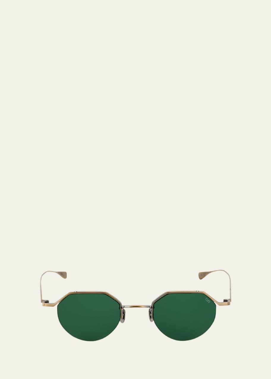 Eyevan Men's 185 Titanium Oval Sunglasses - Bergdorf Goodman