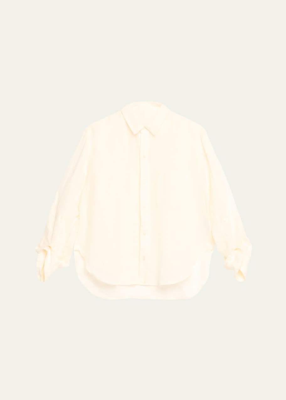 Image 1 of 1: Kayla Shrunken Long-Sleeve Shirt