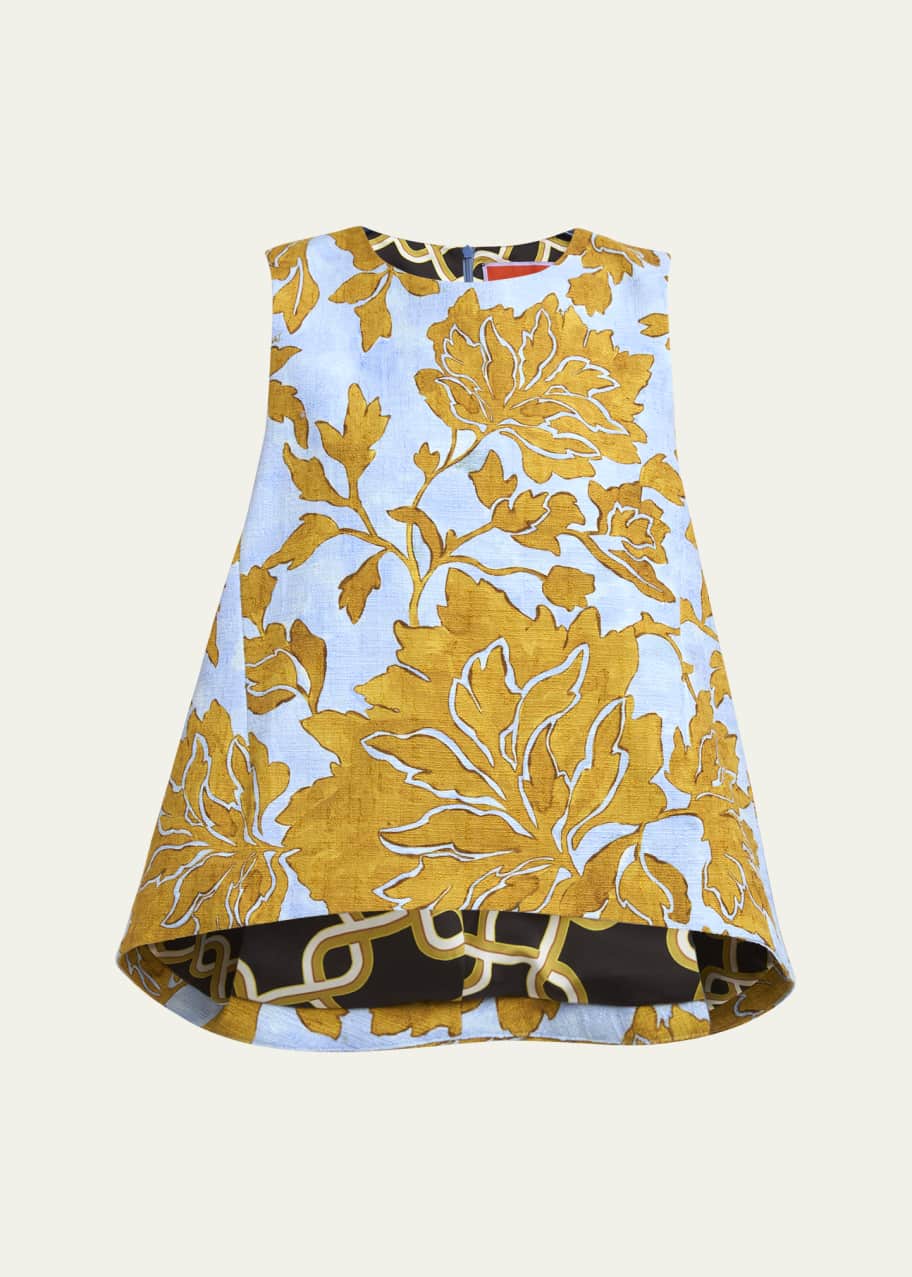 Image 1 of 1: La Scala Tangle Asymmetric Cotton Top