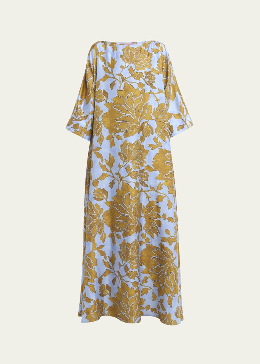 La DoubleJ Muumuu Tangle Loose Silk Twill Dress - Bergdorf Goodman
