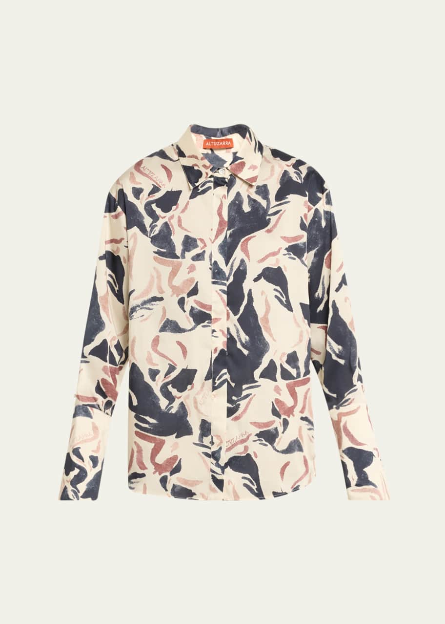 Image 1 of 1: Patricia Abstract Button Down Top